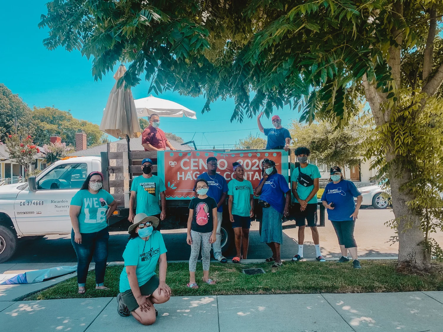 Volunteers gathered for a Census 2020 outreach day in Long Beach